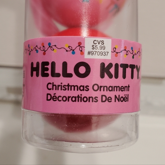 Hello Kitty 2014 Christmas Tree Ornaments Set Mini Pink Balls - Picture 8 of 10